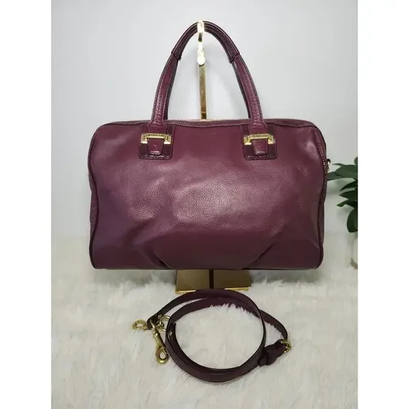 Coach Satchel Crossbody Burgundy Leather Classic F25296