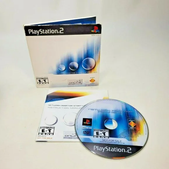 Sony PlayStation 2 Network Adaptor Start-Up Disc v2.0 w/ Demo Games Instructions
