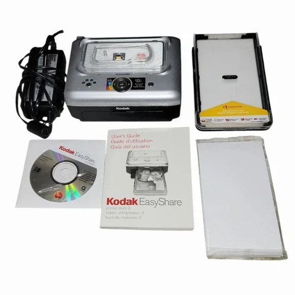 Kodak EasyShare Printer Dock Series 3 Photo Printer Bundle w Power Adapter Tray