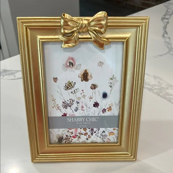 🎀💛Shabby Chic Gold Photo Frame