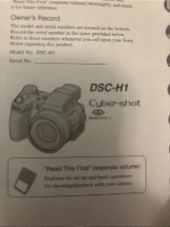 Sony Cyber-shot DSC-H1 Illustration in Black and Gray