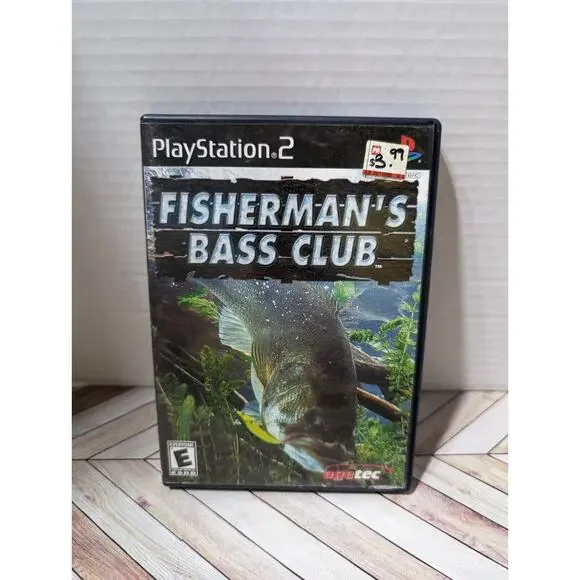 Fishermans Bass Club - PS2 Sony PlayStation 2 - Game & Case Fishing Video Game
