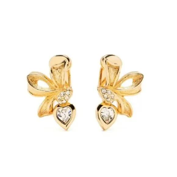 Vintage style bow earrings N352