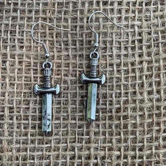 Nwt Handmade Sword Earrings
