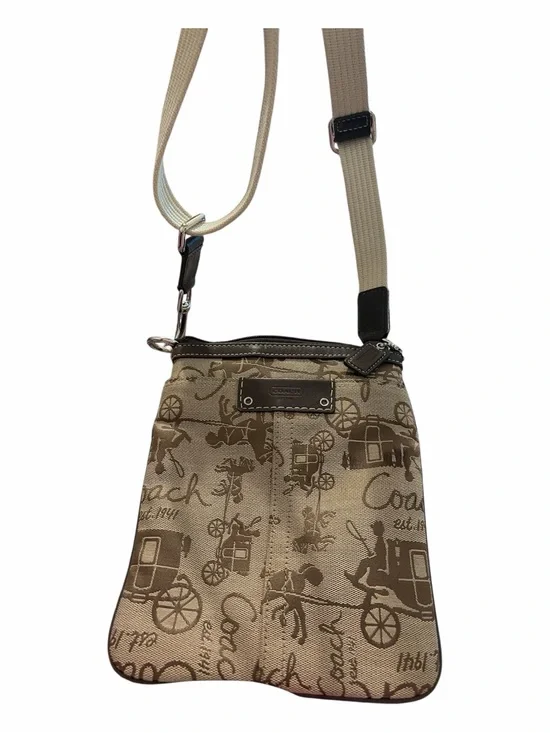 Coach 1941 Garages Brown Signature Crossbody Bag7”x9”
