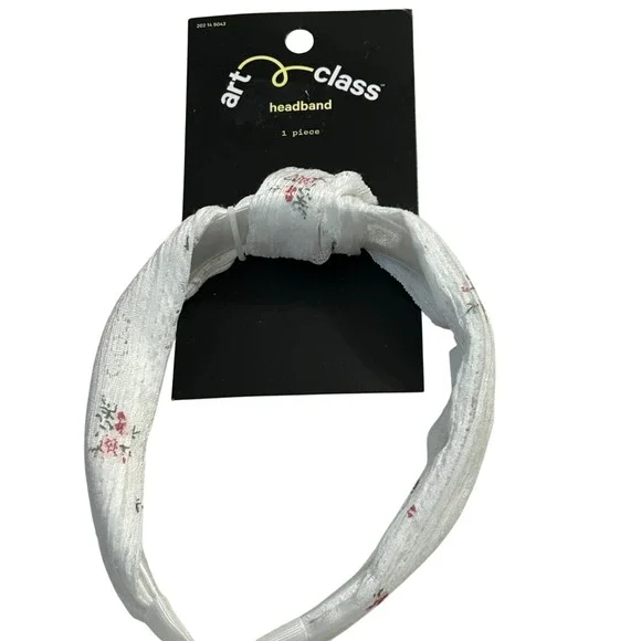 Art Class White Floral‎ Knot Headband One Piece Girls Accessories