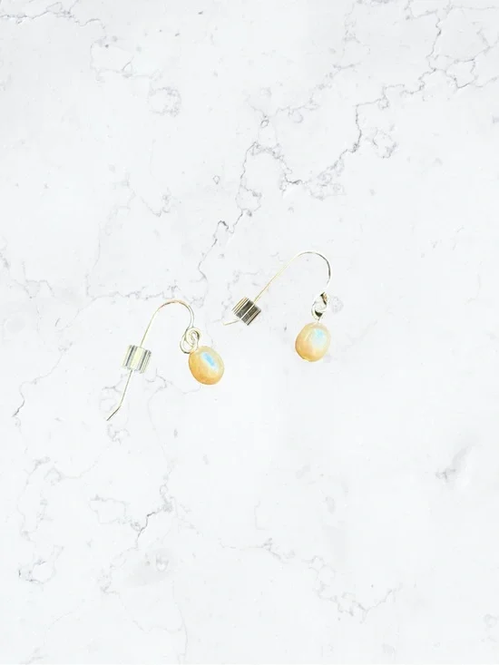 Freshwater Pearl Delicate Drop Earrings - Silver Tone