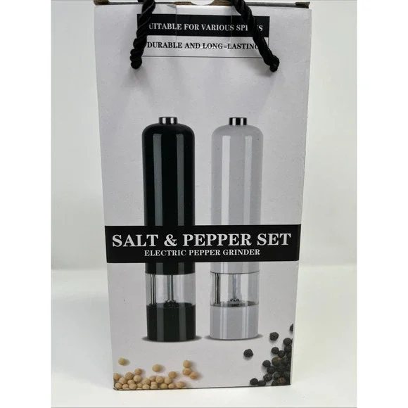 Electric Salt and Pepper Grinder Set or Spice Grinder Battery‎ Button Operated
