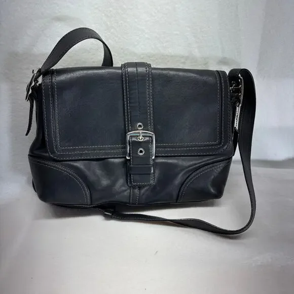 Coach Hampton Buckle Flap‎ Crossbody Bag = Excellent Condition