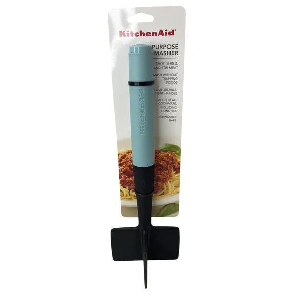 KitchenAid Ice Blue Masher With Ft-Grip Handle Dishwasher Safe New With Tags!