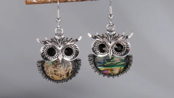Owl Drop Earrings