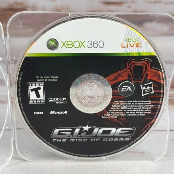 G.I. Joe The Rise of Cobra Microsoft Xbox 360 2009 Disc Only Tested