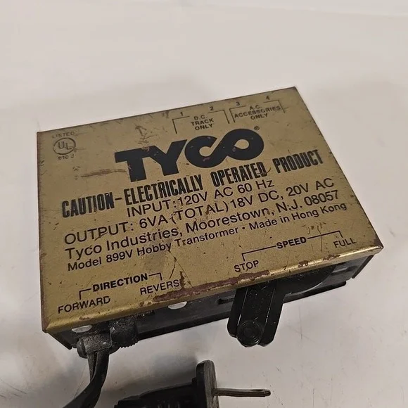 Vintage Tyco HO Electric Power Pack Train Transformer Model 899V R20405 WORKS‎