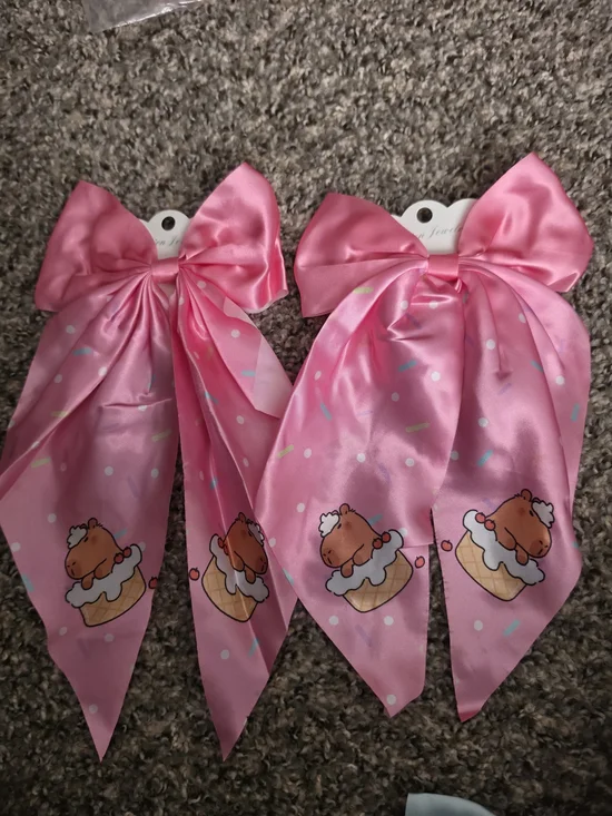 Kids Pink Cupcake Bow Hair Clips - Brand Unspecified