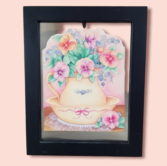 Vintage Greeting Card Black Wood 6