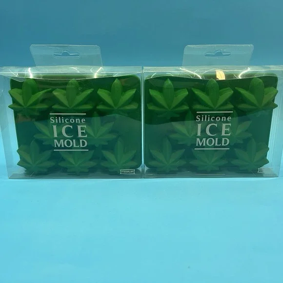 Silicone Marijuana Ice Mold (Set of 2) Cannabis Leaf Weed Leaf Candy Mold