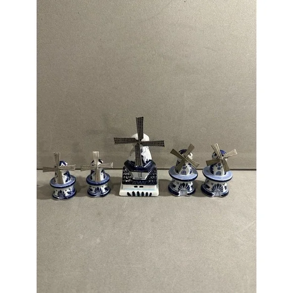 Vintage Windmill Salt & Pepper Shakers‎ Lot