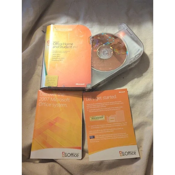 2007 Microsoft Office Home and Student Word Excel PowerPoint OneNote w/ Key