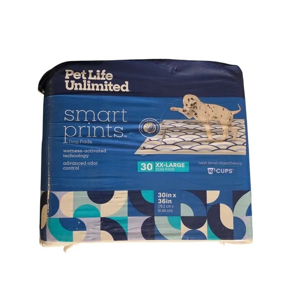 Pet Life‎ Unlimited Smart Prints Dog Pads XX-Large 30x36 30ct Bluegrass Scent