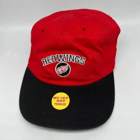 Vintage Detroit Redwings NHL Twins Enterprise Hat Snapback Cap Toddler New‎