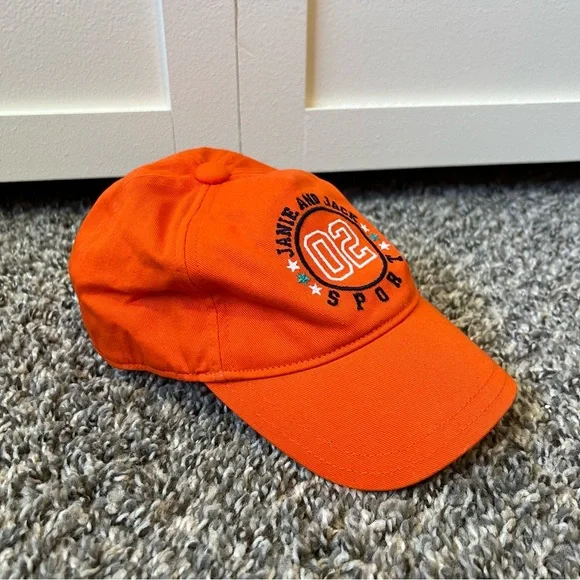 Janie And Jack Sport Infant‎ Toddler Orange Baseball Cap Size 12-24 Months