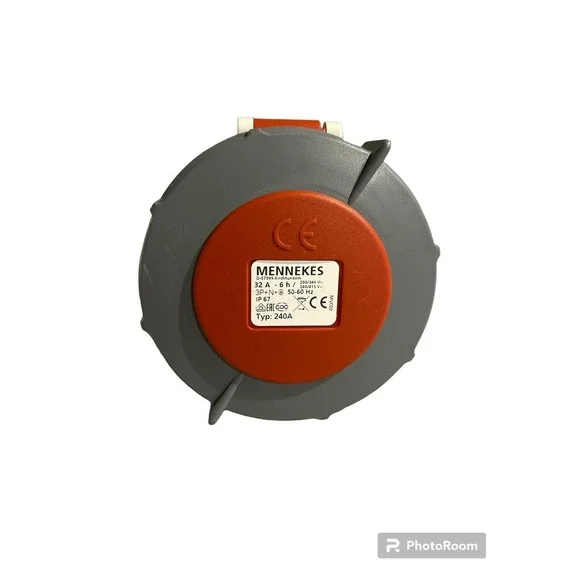 MENNEKES‎ 32A-6H/ 3P+N+ TYPE 240A PANEL MOUNTED RECEPTACLE SOCKET