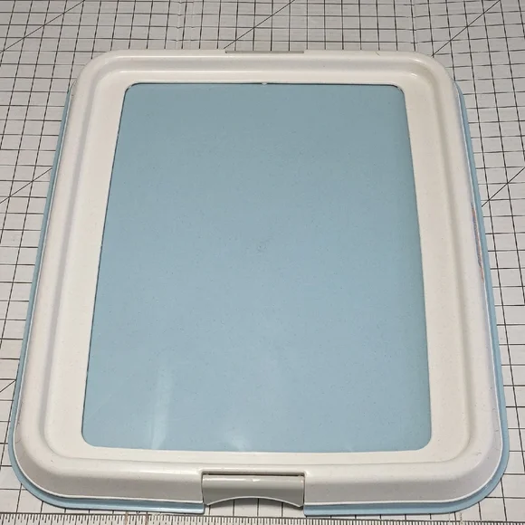 Light Blue and White‎ Tray, Neat'n Dry Floor Protection Tray, Gently Preloved