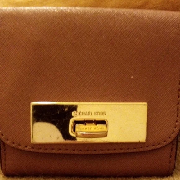 Michael Kors Mauve Wallet with Gold Accent