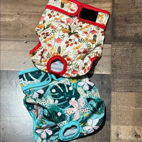Dog pet diaper covers reusable Floral Jungle Print NEW large adjustable leekalos