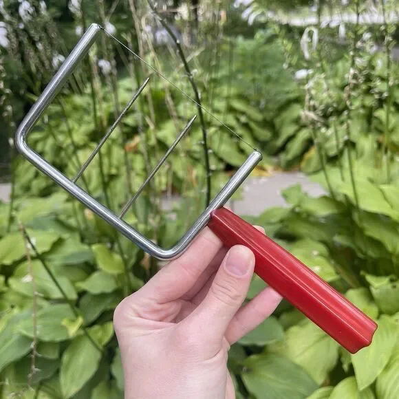 Vintage Cheese Slicer Cherry‎ Red Bakelite Kitchen Utensil Serving 1950s