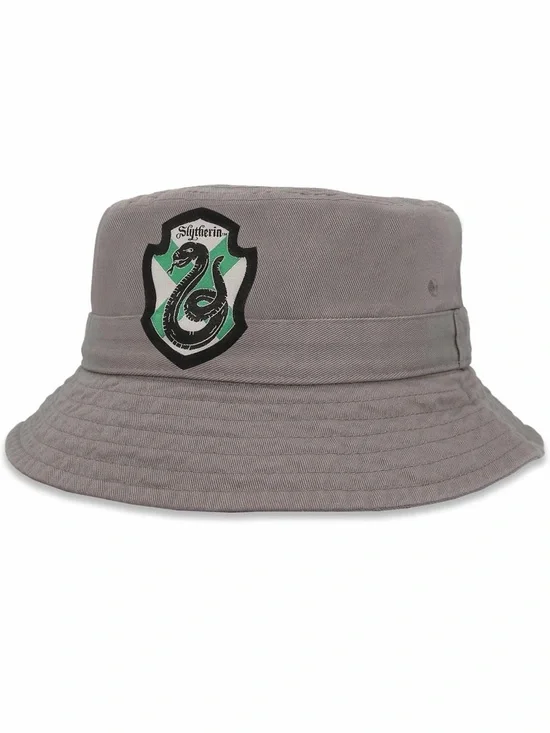 Slytherin Gray Bucket Hat with Crest - Kids