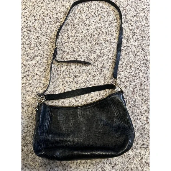 MICHAEL KORS Medium Pebbled Leather Black Bag‎ Crossbody No Scraches Or Damages