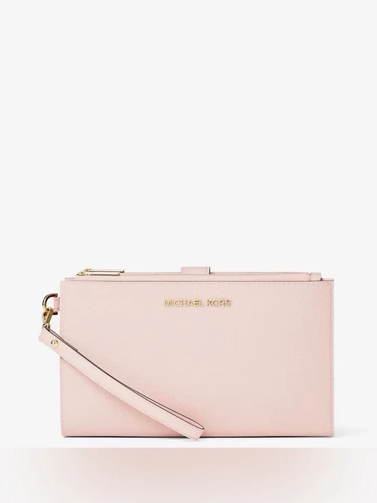 Michael Kors Jet Set Large Leather Smartphone Wristlet Wallet
