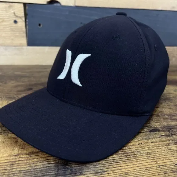 Hurley H20-Dri L-XL Black Fitted Hat Baseball Cap