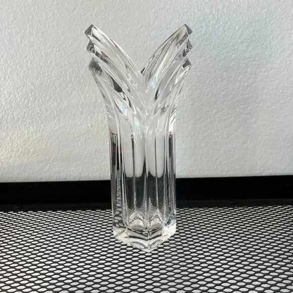 Vintage Mikasa Lead Crystal Deco Bud Vase
