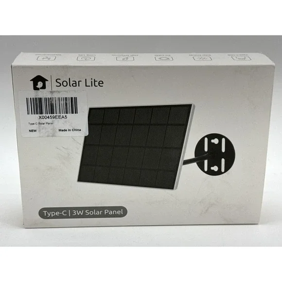 Netvue Solar Lite Panel Black Modern Type USB Energy High Efficiency Power White