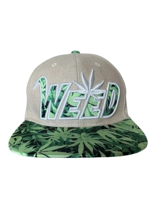 Pit Bull Premium 420 Marijuana Leaf Snapback Hat Adjustable Camo Brim NWOT
