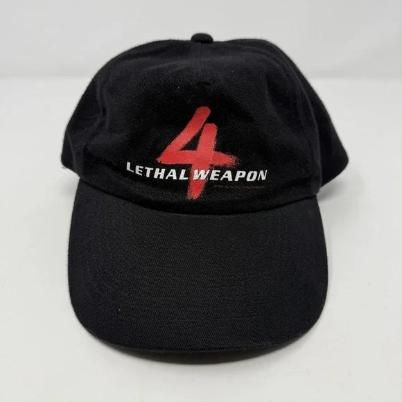 Vintage Lethal Weapon 4 Hat Cap Snap Back Black Movie Promo Embroidered Mens 90s