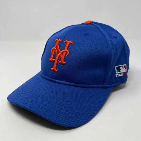 New York Mets MLB Baseball Hat OC Sports Blue Orange OSFM Adjustable Mesh Cap