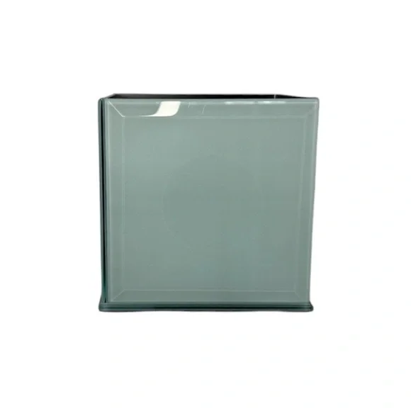 4.5” Square Smooth Glass Flower Vase Clear