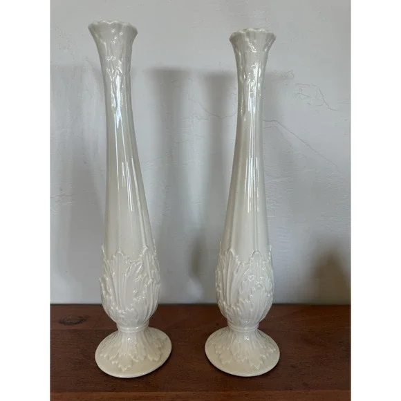 Set Of 2 Lenox Florentine Porcelain Bud Vase 11