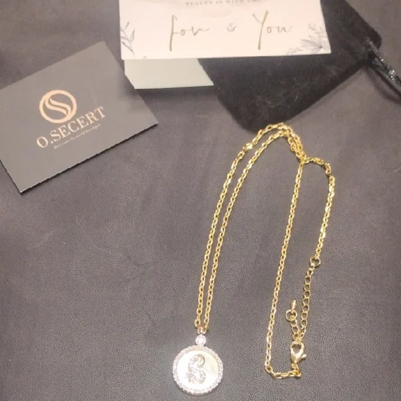 Gold Tone S Pendant Necklace