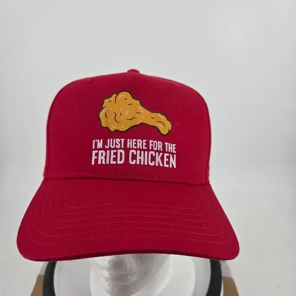 Otto Red Fried Chicken Snapback Hat Im Just Here For The Fried Chicken Cap