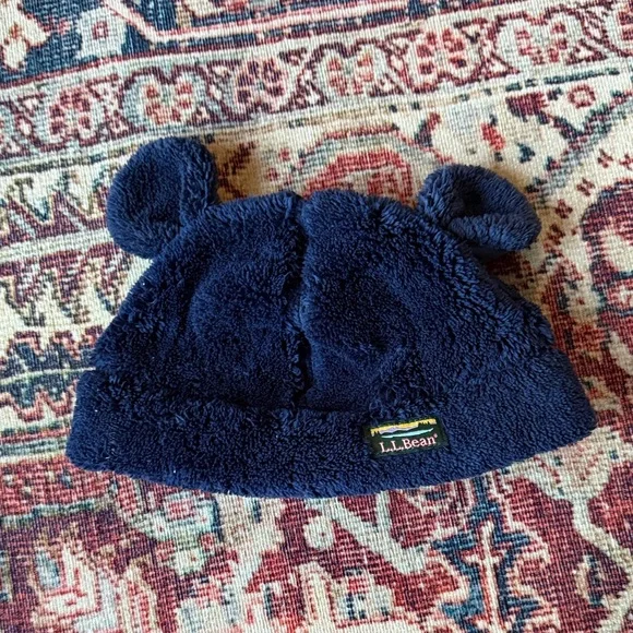 L.L. Bean Kids' Navy Fleece Hat with Ears