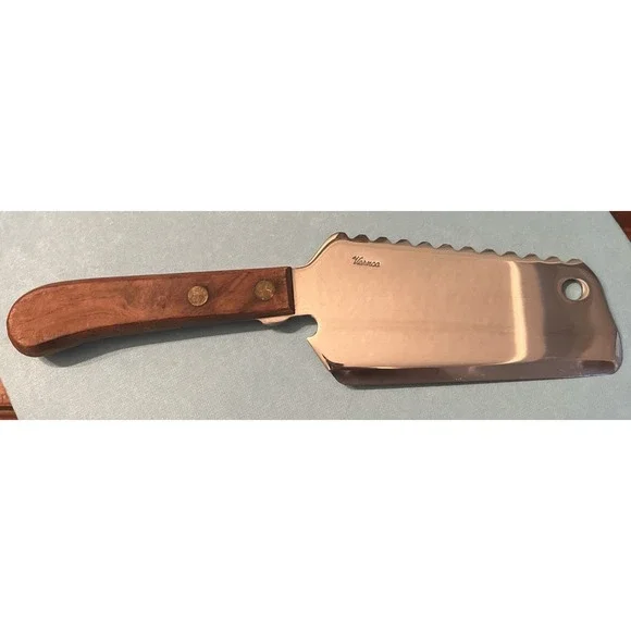 Vintage Vernco Meat Cleaver Tenderizer Hard  Wood Handle Original Edge