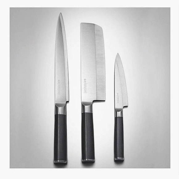 Kamikoto Japanese Steel Ibaraki Kitchen Knife Set Chef Gift