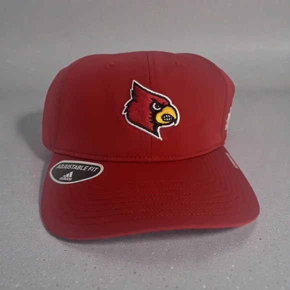 Louisville‎ Cardinals Hat Cap College Football Adidas Mens Aeroready Adjustable