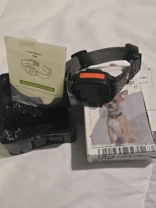 Dog Bark Control Collar - Black Adjustable Training Collar