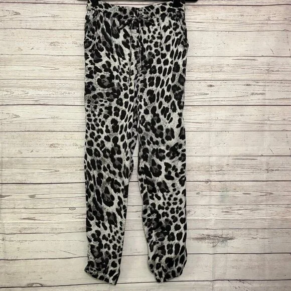 Michael Kors Grey Leopard Print Joggers US4‎