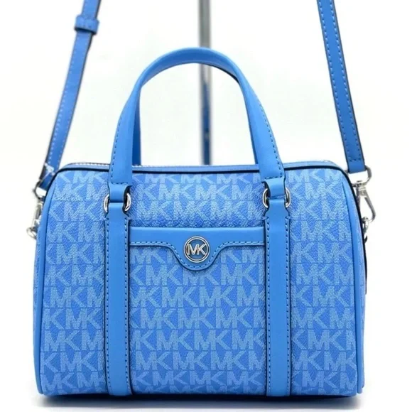 Michael Kors Small Travel Duffle Xbody Satchel Shoulder Bag South Pacific Blue